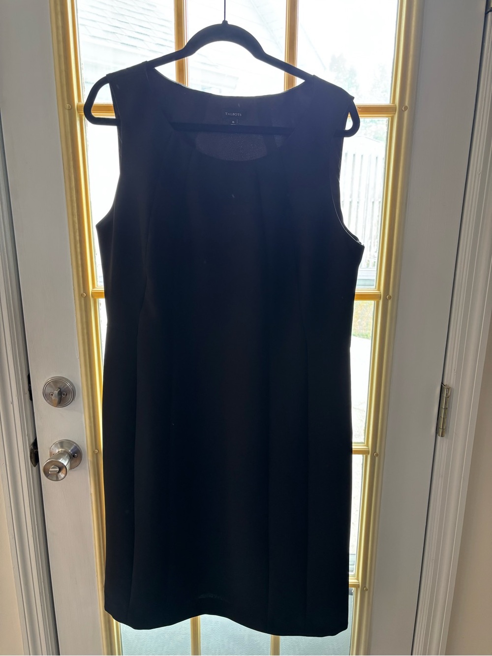 Talbots Black Sleeveless Shift Dress